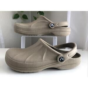 Crocs Classic Comfort Clogs Tan/Beige Slip-On Adult Unisex Sizes M-8 W-10 P11